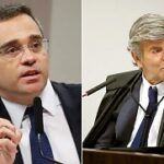 Ministros do STF André Mendonça e Luiz Fux lado a lado