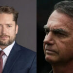 Jair Bolsonaro e Darren Beattie, assessor de Donald Trump, em imagem representativa da visita autorizada na Papuda.