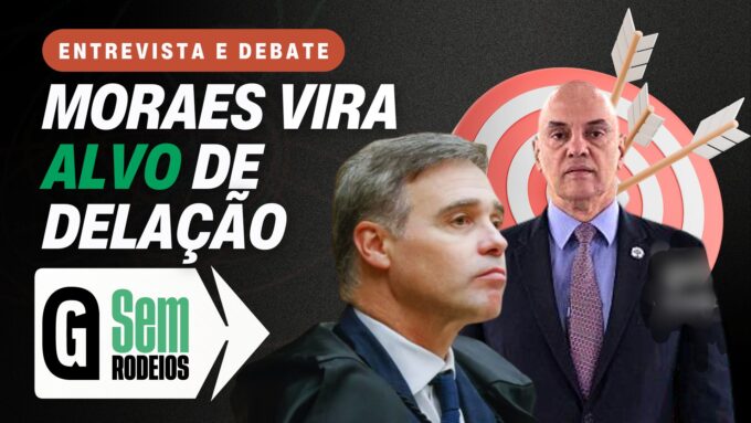 Montagem com o ex-banqueiro Daniel Vorcaro e o ministro Alexandre de Moraes, com o Banco Central ao fundo.