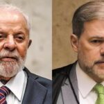 Montagem com o ministro do STF Dias Toffoli e o ex-procurador da Lava Jato Deltan Dallagnol lado a lado.