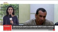 Montagem com fotos de Marcola e do ministro André Mendonça do STF, ilustrando o pedido da defesa.