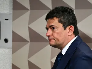 Senador Sergio Moro durante evento de filiação ao Partido Liberal em Brasília