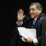 Ministros do STF André Mendonça, Luiz Fux e Nunes Marques, que votaram para manter Daniel Vorcaro preso.