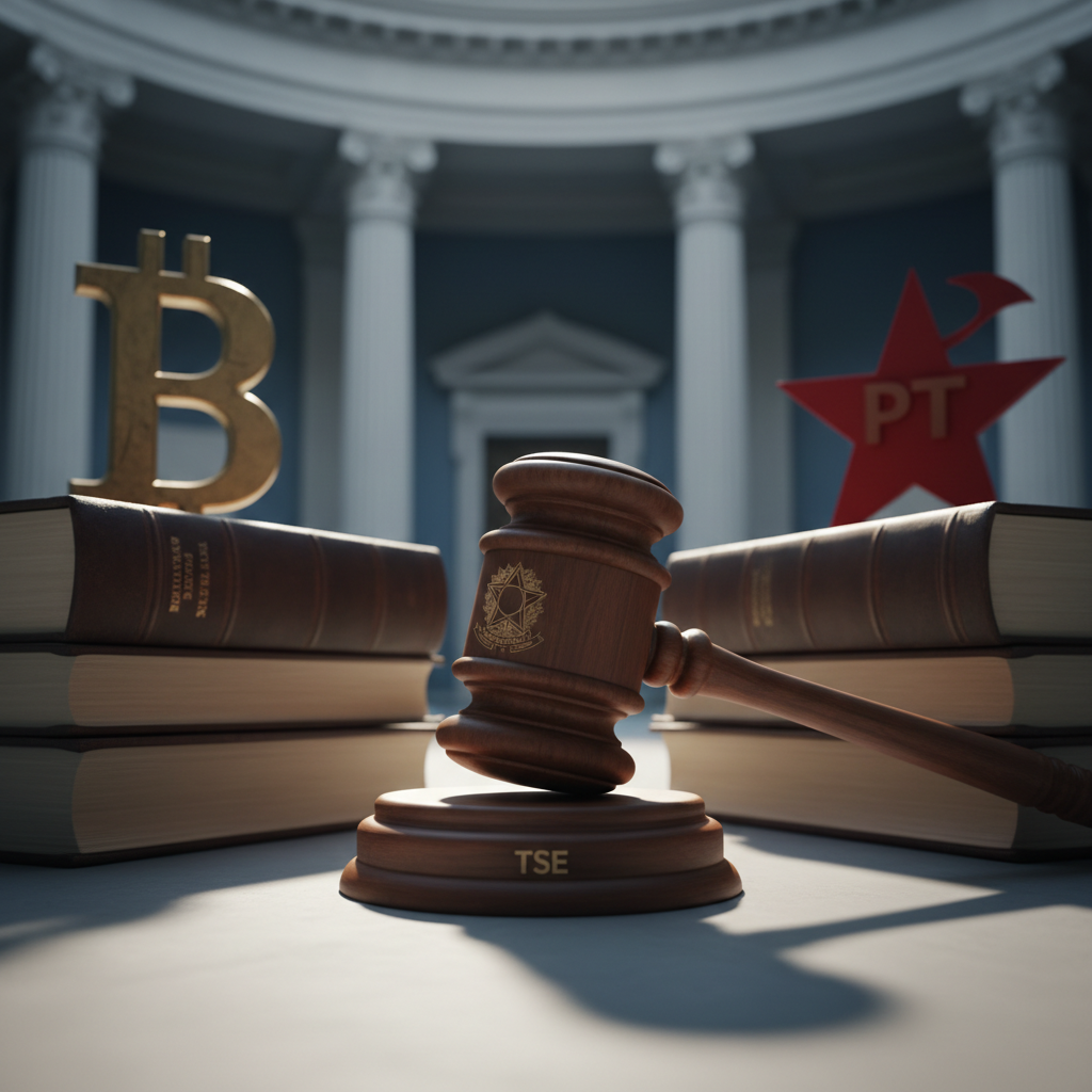 Fachada do Tribunal Superior Eleitoral em Brasília durante período eleitoral de 2026