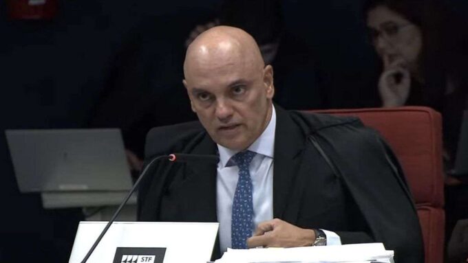 Alexandre de Moraes em sessão do Supremo Tribunal Federal