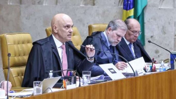 Alexandre de Moraes em sessão do Supremo Tribunal Federal