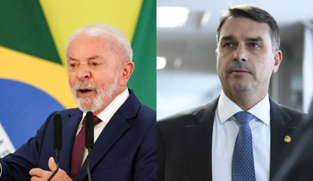 Flávio Bolsonaro em imagem de arquivo durante agenda pública