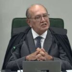 Gilmar Mendes durante declaração sobre críticas ao Supremo Tribunal Federal