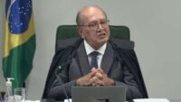 Gilmar Mendes durante declaração sobre críticas ao Supremo Tribunal Federal