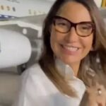 Janja, primeira-dama do Brasil, em viagem internacional durante o mandato de Lula