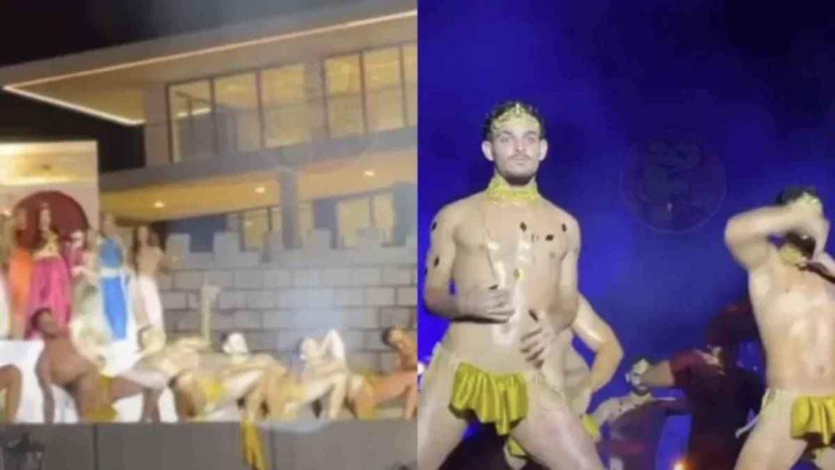 Encenação polêmica da Paixão de Cristo com artistas seminús durante a Semana Santa no Brasil