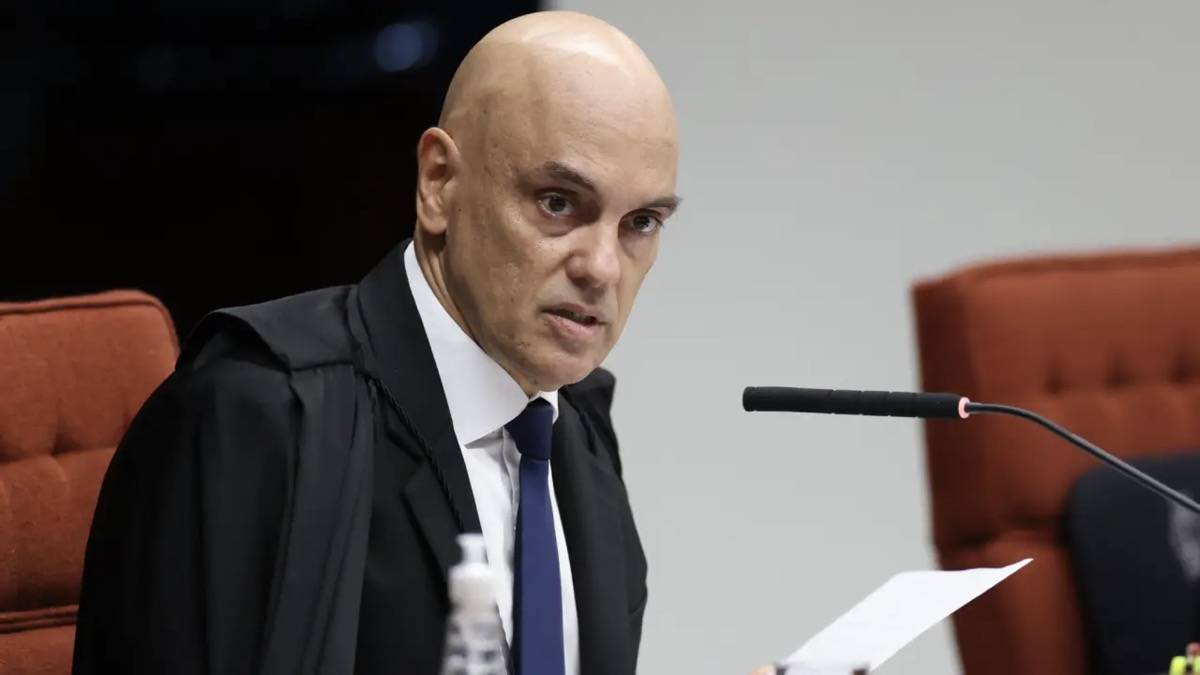 Alexandre de Moraes durante sessão do Supremo Tribunal Federal