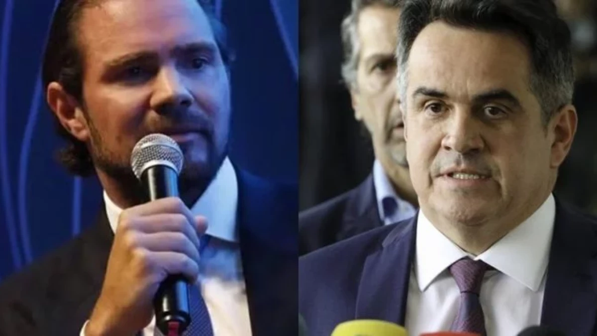 Ciro Nogueira e Daniel Vorcaro em montagem sobre investigação da Polícia Federal
