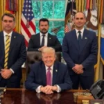 Donald Trump e Paulo Figueiredo em contexto de reunião na Casa Branca
