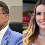 Senador Flávio Bolsonaro e influenciadora Deolane Bezerra em imagens separadas