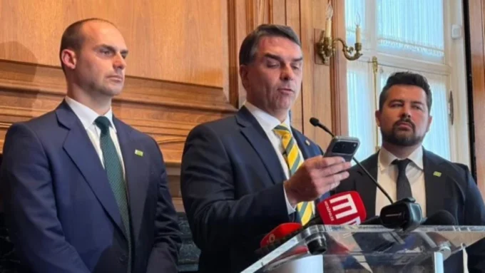Flávio Bolsonaro após reunião com Donald Trump sobre PCC e Comando Vermelho