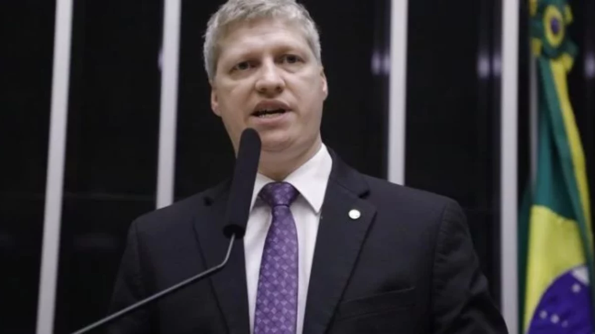 Marcel van Hattem durante atividade na Câmara dos Deputados