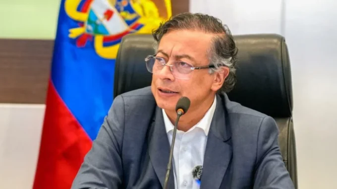 Presidente Gustavo Petro durante declaração sobre a eleição na Colômbia