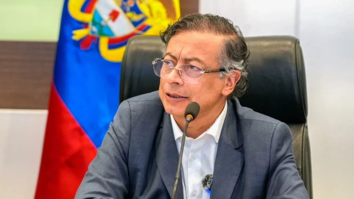 Presidente Gustavo Petro durante declaração sobre a eleição na Colômbia