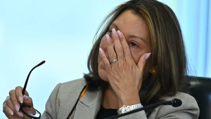 Primeira-dama Rosângela Lula da Silva, Janja, em evento oficial do governo federal