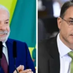 Lula e Flávio Bolsonaro em imagem sobre pesquisa Gerp para a eleição presidencial