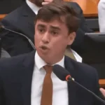 Nikolas Ferreira durante sessão da CCJ sobre maioridade penal na Câmara